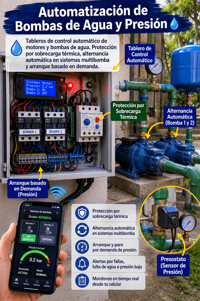 Automatización de Bombas de Agua y Presión
