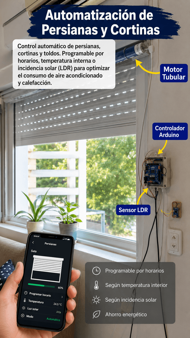 Automatización de Persianas y Cortinas
