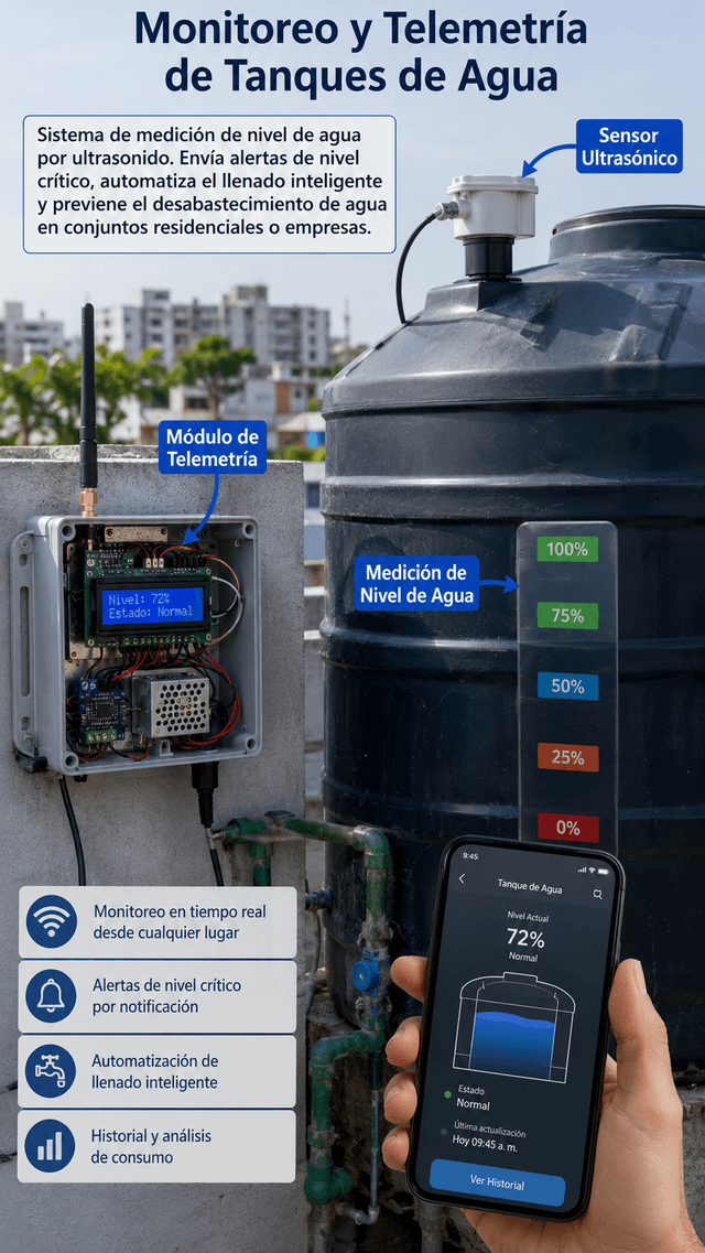 Monitoreo y Telemetría de Tanques de Agua