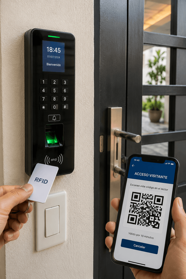 Control de Acceso Seguro (Biometría, RFID y QR)